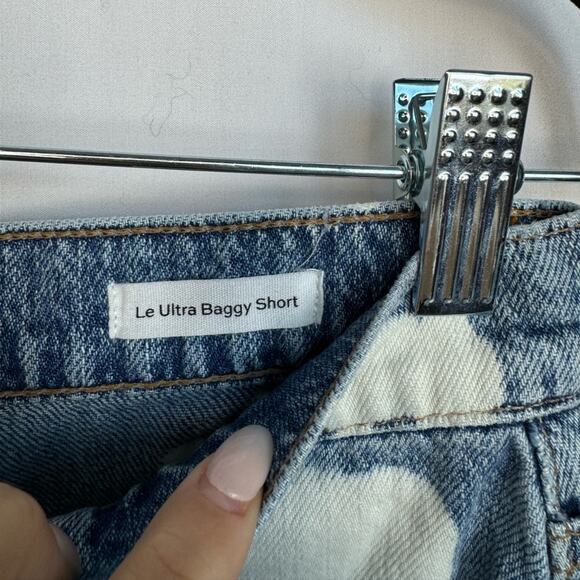 FRAME Le Ultra Baggy Short Tie Dye Jean Shorts Size 26 - Picture 5 of 10